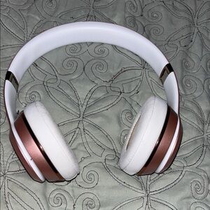 Wireless White and Gold Headphones